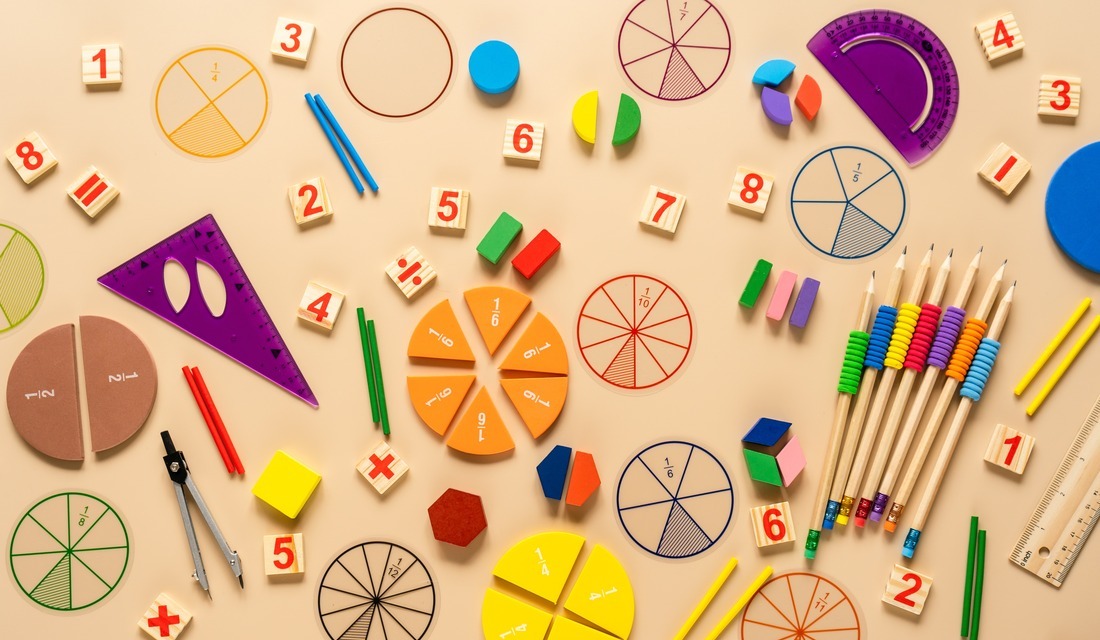 A visual representation of fractions and mixed numbers